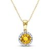 Thumbnail Image 0 of Citrine Necklace 1/15 ct tw Diamonds 10K Yellow Gold