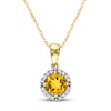 Thumbnail Image 1 of Citrine Necklace 1/15 ct tw Diamonds 10K Yellow Gold