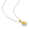 Thumbnail Image 2 of Citrine Necklace 1/15 ct tw Diamonds 10K Yellow Gold