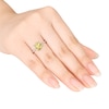 Thumbnail Image 2 of Round Citrine Ring 1/20 ct tw Diamonds 10K Yellow Gold