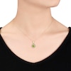 Thumbnail Image 3 of Peridot Necklace 1/15 ct tw Diamonds 10K Yellow Gold