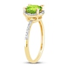 Thumbnail Image 1 of Round Peridot Ring 1/20 ct tw Diamonds 10K Yellow Gold