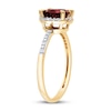 Thumbnail Image 2 of Garnet Ring 1/20 ct tw Diamonds 10K Yellow Gold
