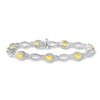 Thumbnail Image 0 of Citrine Bracelet Diamond Accents Sterling Silver