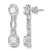 Thumbnail Image 0 of Lab-Created Opals Diamond Accents Sterling Silver Earrings