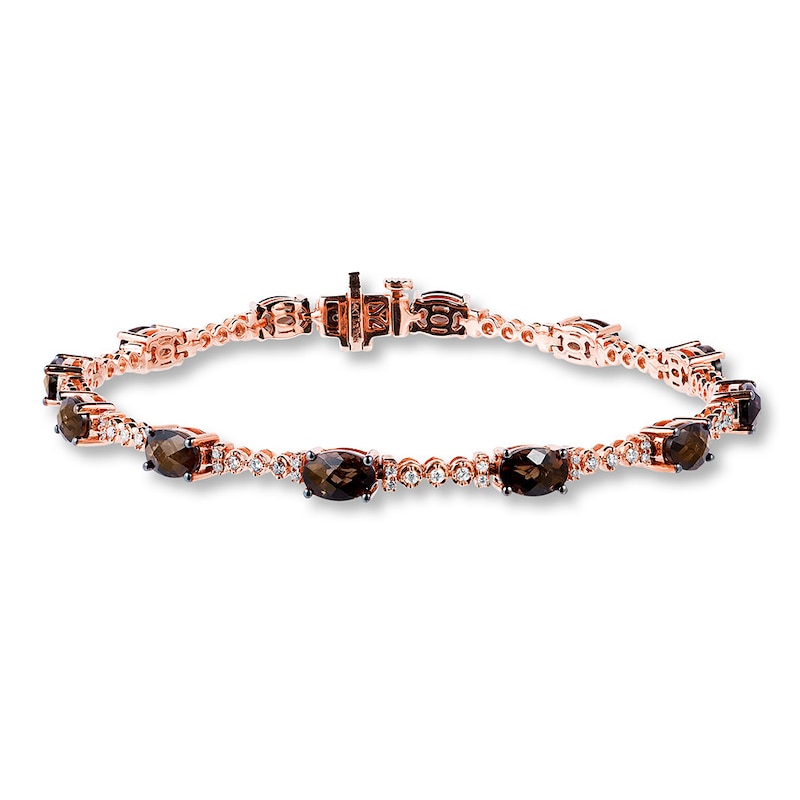 Main Image 1 of Le Vian Chocolate Quartz Bracelet 3/8 ct tw Diamonds 14K Gold