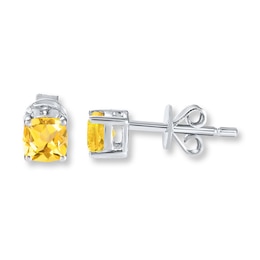 Citrine Earrings Sterling Silver