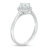 Thumbnail Image 1 of Aquamarine Ring 1/15 ct tw Diamonds Sterling Silver