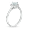 Thumbnail Image 2 of Aquamarine Ring 1/15 ct tw Diamonds Sterling Silver