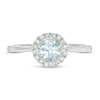 Thumbnail Image 2 of Aquamarine Ring 1/15 ct tw Diamonds Sterling Silver