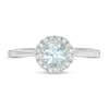 Thumbnail Image 3 of Aquamarine Ring 1/15 ct tw Diamonds Sterling Silver
