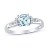 Thumbnail Image 1 of Aquamarine Ring 1/20 ct tw Diamonds Sterling Silver