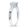 Thumbnail Image 1 of Aquamarine Ring 1/20 ct tw Diamonds Sterling Silver
