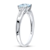 Thumbnail Image 2 of Aquamarine Ring 1/20 ct tw Diamonds Sterling Silver