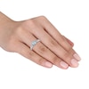 Thumbnail Image 3 of Aquamarine Ring 1/20 ct tw Diamonds Sterling Silver