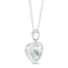 Thumbnail Image 2 of Aquamarine Heart Necklace Sterling Silver