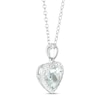 Thumbnail Image 1 of Aquamarine Heart Necklace Sterling Silver