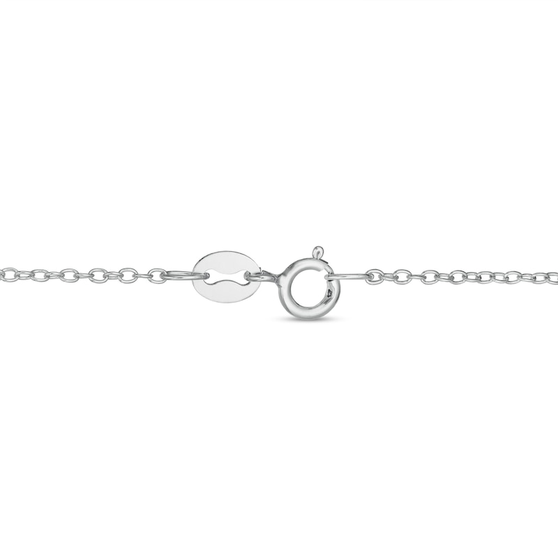 Main Image 3 of Aquamarine Heart Necklace Sterling Silver