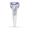 Thumbnail Image 3 of Amethyst Ring Diamond Accents Sterling Silver