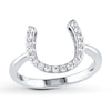 Thumbnail Image 1 of Topaz Horseshoe Ring Sterling Silver