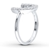Thumbnail Image 2 of Topaz Horseshoe Ring Sterling Silver