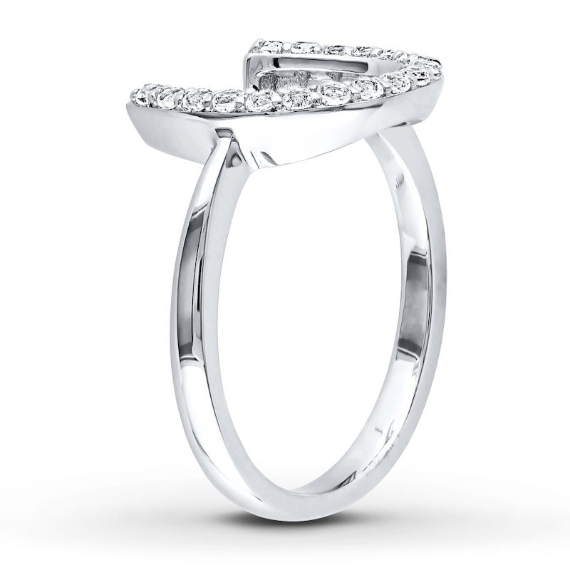 Main Image 2 of Topaz Horseshoe Ring Sterling Silver