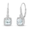Thumbnail Image 1 of Aquamarine Earrings 1/5 ct tw Diamonds 10K White Gold