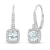 Thumbnail Image 0 of Aquamarine Earrings 1/5 ct tw Diamonds 10K White Gold