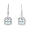 Thumbnail Image 3 of Aquamarine Earrings 1/5 ct tw Diamonds 10K White Gold
