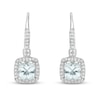 Thumbnail Image 2 of Aquamarine Earrings 1/5 ct tw Diamonds 10K White Gold