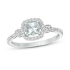 Thumbnail Image 1 of Aquamarine Ring 1/5 ct tw Diamonds 10K White Gold