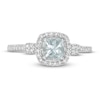 Thumbnail Image 3 of Aquamarine Ring 1/5 ct tw Diamonds 10K White Gold