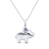 Thumbnail Image 2 of Elephant Necklace Amethyst Sterling Silver