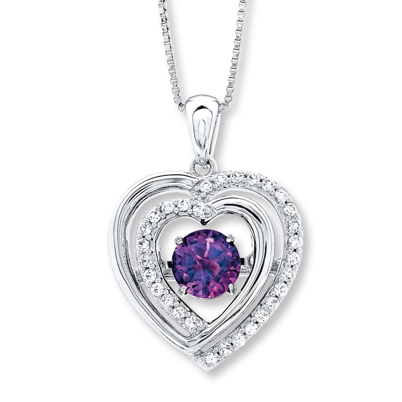 Main Image 1 of Unstoppable Love Necklace Amethyst Sterling Silver