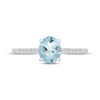 Thumbnail Image 1 of Aquamarine Ring 1/15 ct tw Diamonds Sterling Silver