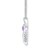 Thumbnail Image 4 of Amethyst Heart Necklace 1/15 ct tw Diamonds Sterling Silver