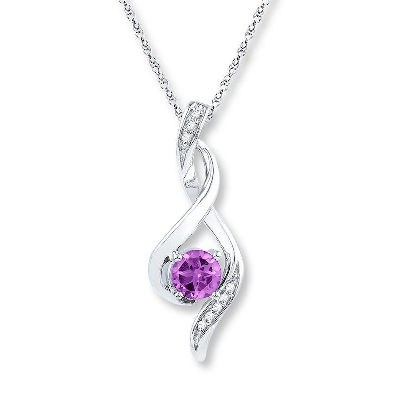 Chain Length 18 1.66 CTTW Genuine Amethyst Peridot Diamond Beautiful and Stylish Necklace in 925 Sterling Silver 