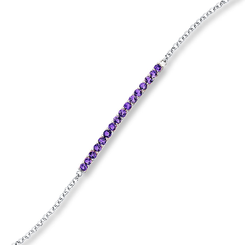 Main Image 1 of Amethyst Bracelet Sterling Silver