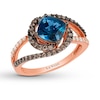 Thumbnail Image 0 of Le Vian Blue Topaz Ring 3/8 ct tw Diamonds 14K Strawberry Gold