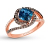 Thumbnail Image 1 of Le Vian Blue Topaz Ring 3/8 ct tw Diamonds 14K Strawberry Gold