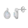 Thumbnail Image 0 of Lab-Created Opal & Lab-Created White Sapphire Earrings