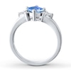 Thumbnail Image 1 of Aquamarine Ring White Topaz Sterling Silver