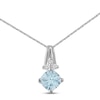 Thumbnail Image 0 of Aquamarine Necklace White Topaz Sterling Silver