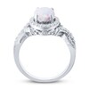 Thumbnail Image 2 of Lab-Created Opal Ring Lab-Created Sapphires Sterling Silver