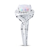 Thumbnail Image 3 of Lab-Created Opal Ring Lab-Created Sapphires Sterling Silver