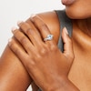 Thumbnail Image 4 of Blue Topaz Ring Diamond Accents Sterling Silver