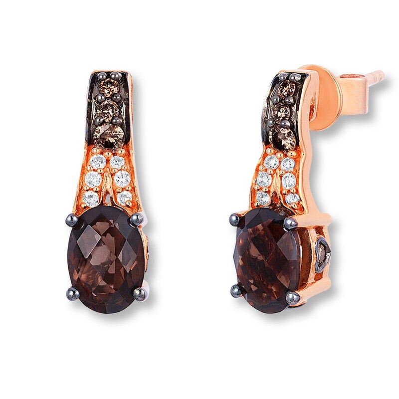Main Image 1 of Le Vian Chocolate Quartz 1/4 ct tw Diamonds 14K Strawberry Gold