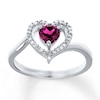 Thumbnail Image 0 of Rhodolite Garnet Ring 1/15 ct tw Diamonds Sterling Silver