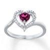 Thumbnail Image 1 of Rhodolite Garnet Ring 1/15 ct tw Diamonds Sterling Silver