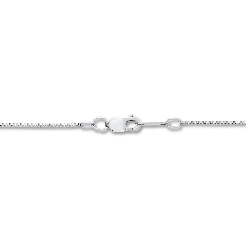 Main Image 3 of Aquamarine Necklace 1/20 cttw Diamonds Sterling Silver/10K Gold